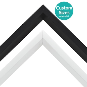 Deep Bevel Modern Black or White Custom Picture Frame 90% UV Cover|, Simple Minimalist Home Decor Frames For Wall Art, Poster, Print, Canvas
