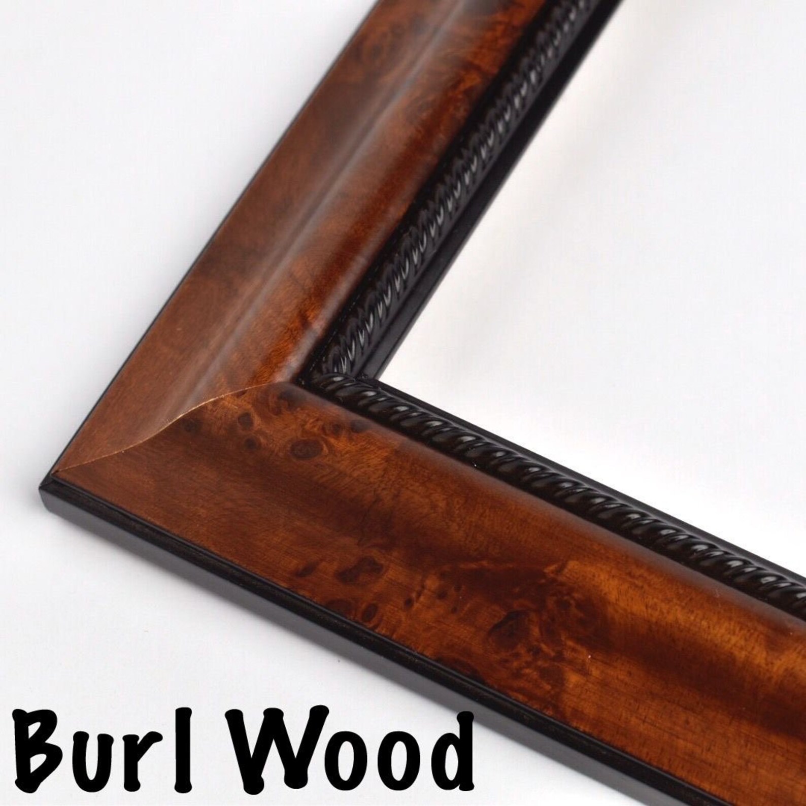 Classic Ornate Picture Frame Mahogany Burl Wood 1 5/8 Etsy