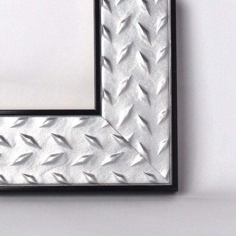 Diamond Plate Style Picture Frame Wide 2 1/2 Handmade Etsy