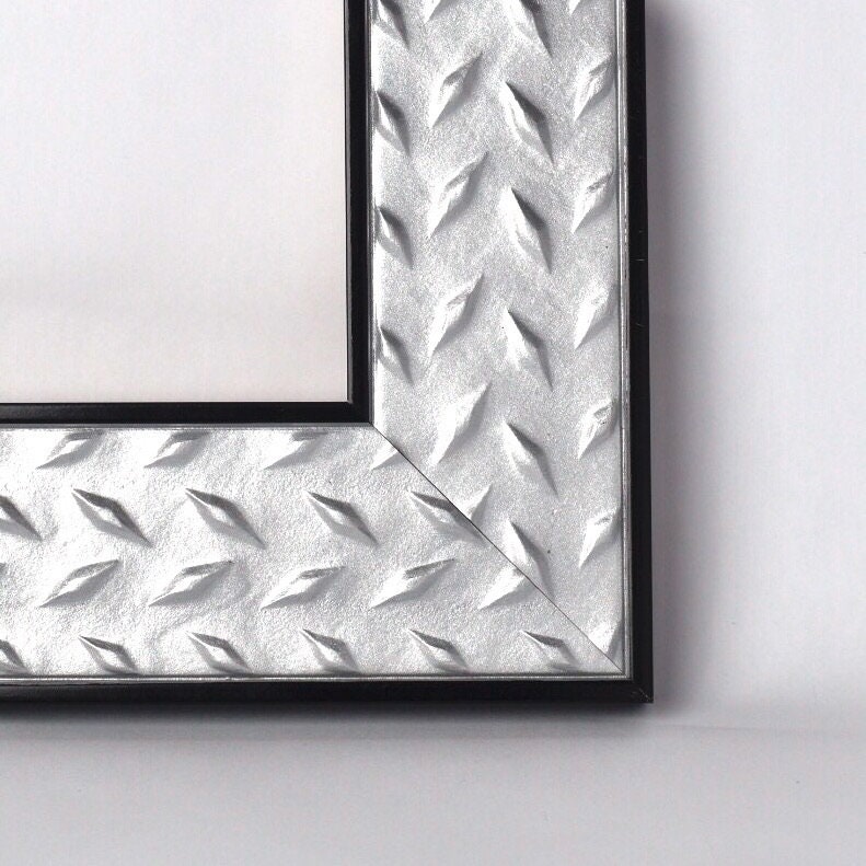 Diamond Plate Style Picture Frame Wide 2 1/2 Handmade Etsy