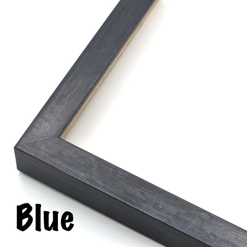 Steel Wood Metallic Picture Frame, Modern Custom Frames For Wall Art, Thin, Silver Gold Blue Copper, 4x6 5x7 8x10 11x14 11x17 16x20 18x24 image 2