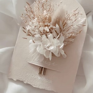 Carte message personnalisé fleurs séchées, demande marraine, annonce grossesse, future mamie, témoin mariage, carte de voeux cadeau souvenir
