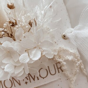Carte de voeux à message personnalisé, demande marraine, annonce grossesse, carte fleurs séchées, future mamie, cadeau témoin mariage, carte