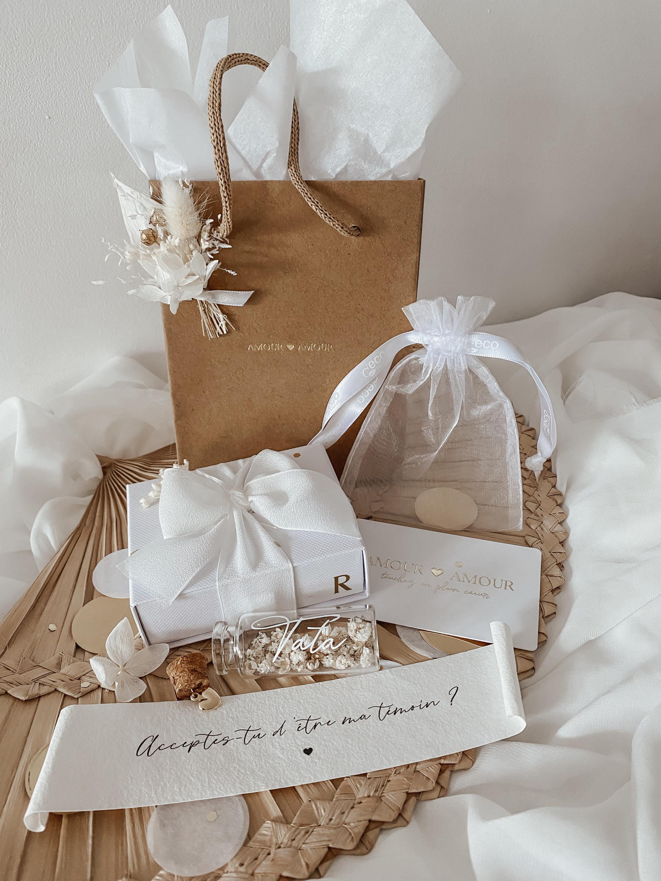 Fiole à message personnalisée pour demande marraine ou témoin