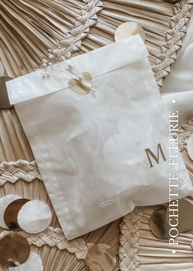 Godmother proposal, pregnancy announcement, wedding witness, personalized gift for grandma, baby's birth, christening, message bottle, dried flowers Pochon+ pochette
