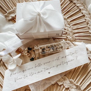 Cadeau demande parrain marraine, annonce grossesse, fiole à message personnalisé, annonce naissance bébé, cadeau personnalisé mariage, vert