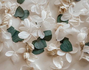 Confettis biodégradables mariage en fleurs stabilisées 1L, décoration cérémonie, confettis pétales naturelles baptême, confection sur-mesure