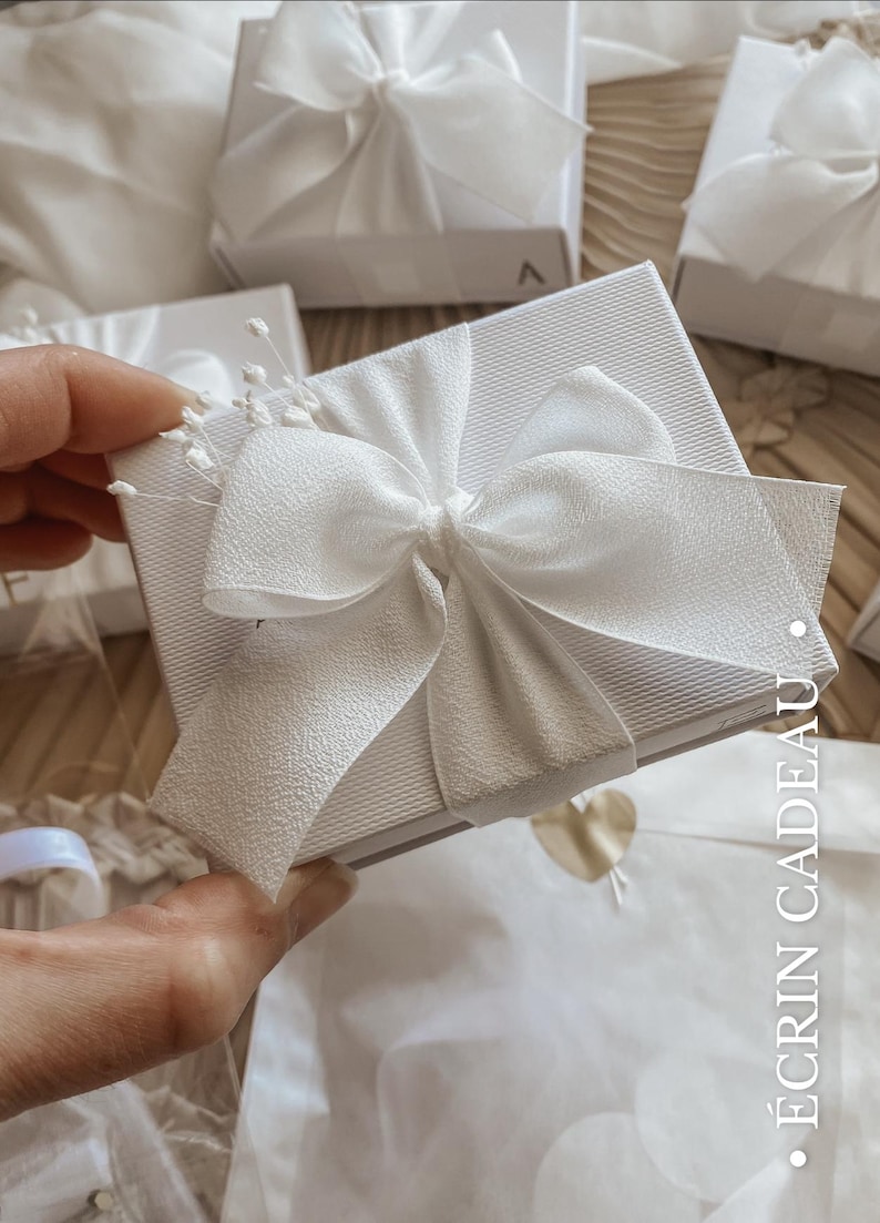 Godmother proposal, pregnancy announcement, wedding witness, personalized gift for grandma, baby's birth, christening, message bottle, dried flowers Pochon+ écrin cadeau