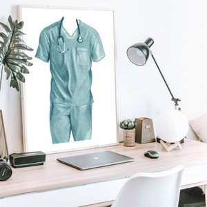Scrubs Pencil Drawing - BioCreativeArts - Prints for Doctors, Nurses, Healthcare Professionals, and Hospital Curators