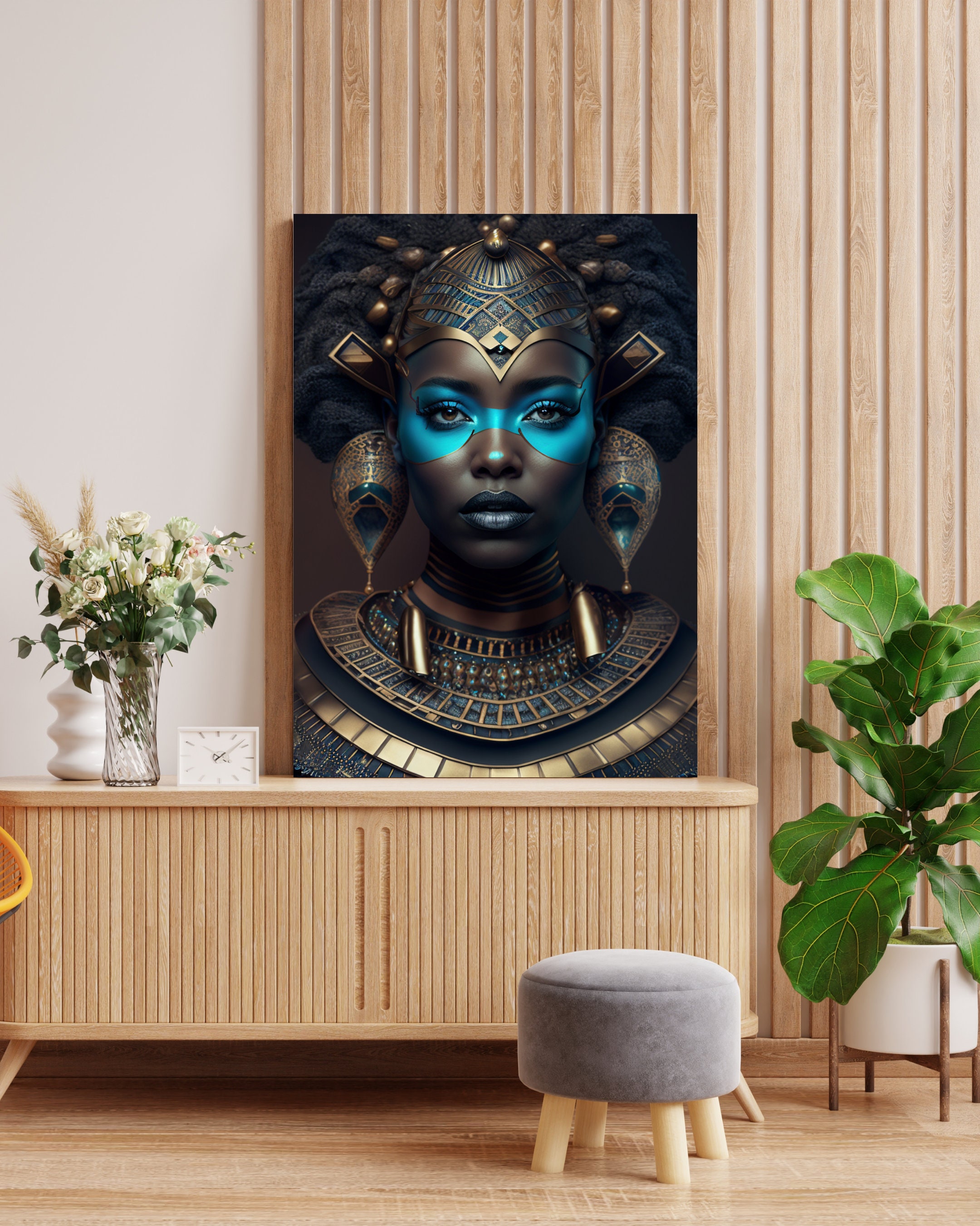 Afro Futurism Black Woman Egyptian Ai-generated Digital Art - Etsy