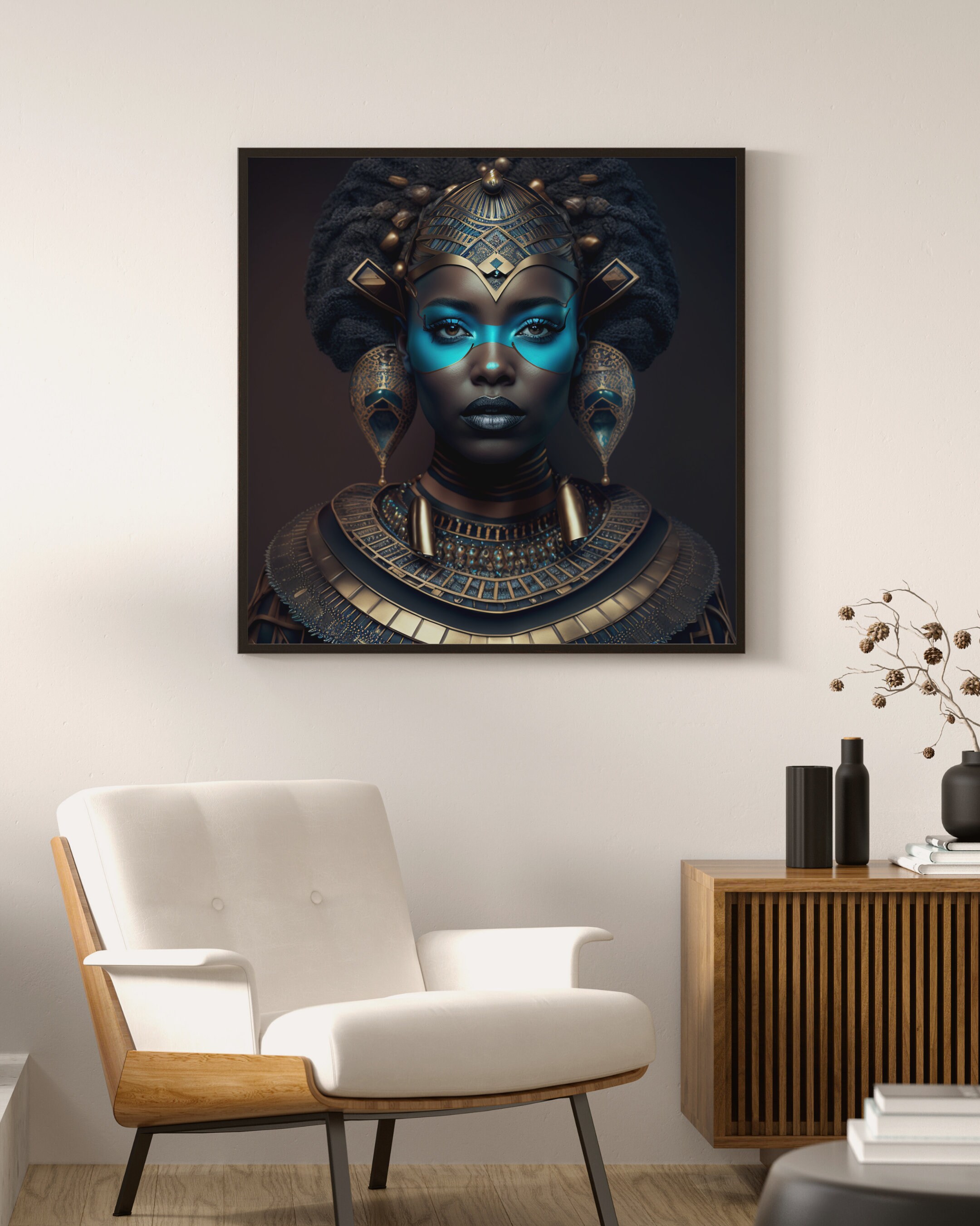 Afro Futurism Black Woman Egyptian Ai-generated Digital Art - Etsy