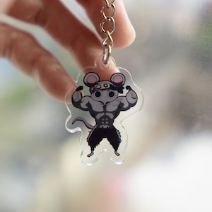 Anime Schlüsselanhänger | Muskelmäuse Acryl Schlüsselanhänger | Dämon