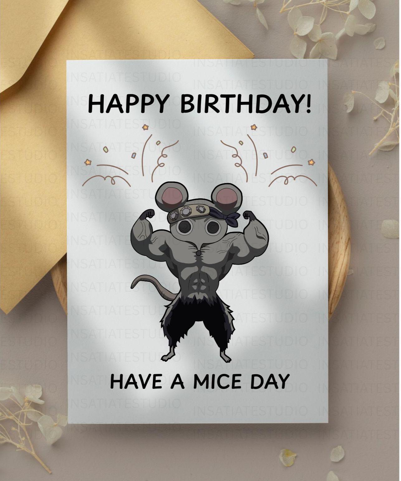 Anime Birthday Card | Printable Digital Template (PDF, PNG, JPG) - Etsy