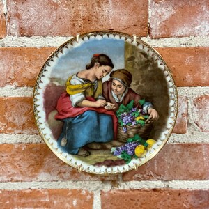 Vintage Josef Kuba Porcelain Plate: The Little Fruit Seller, Germany Collectible