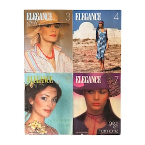 Lot of 4 Vintage 1977 Dutch Lifestyle Magazines, Elegance Magazines Dutch, 1970s Fashion Magazines, Vintage Lifestyle Magazines Dutch.