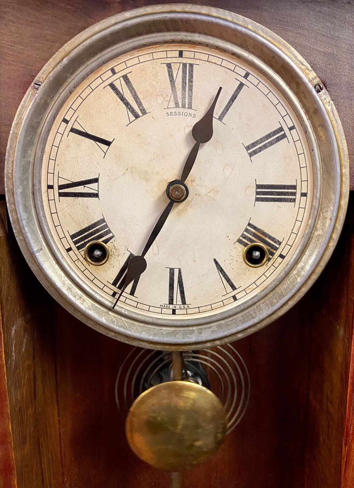 Antique Sessions Regulator Clock the Sessions Clock Company 8 Etsy