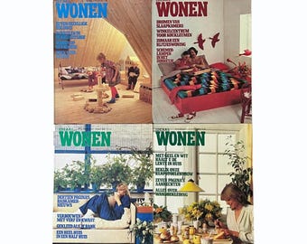 1979 Dutch Interior Design Magazines: Vintage Home Decor Lot of 4