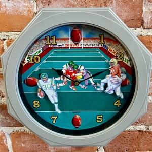 Vintage Swing Football Clock, American Football Wall Clock, Kids Room Clock, Football Sports Clock, Kids Wall Decor, Football Clock.