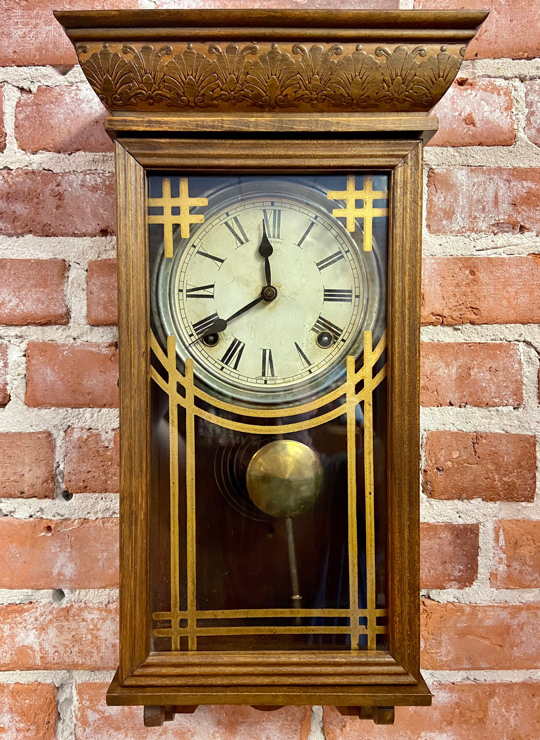 Antique Sessions Regulator Clock the Sessions Clock Company 8 Etsy