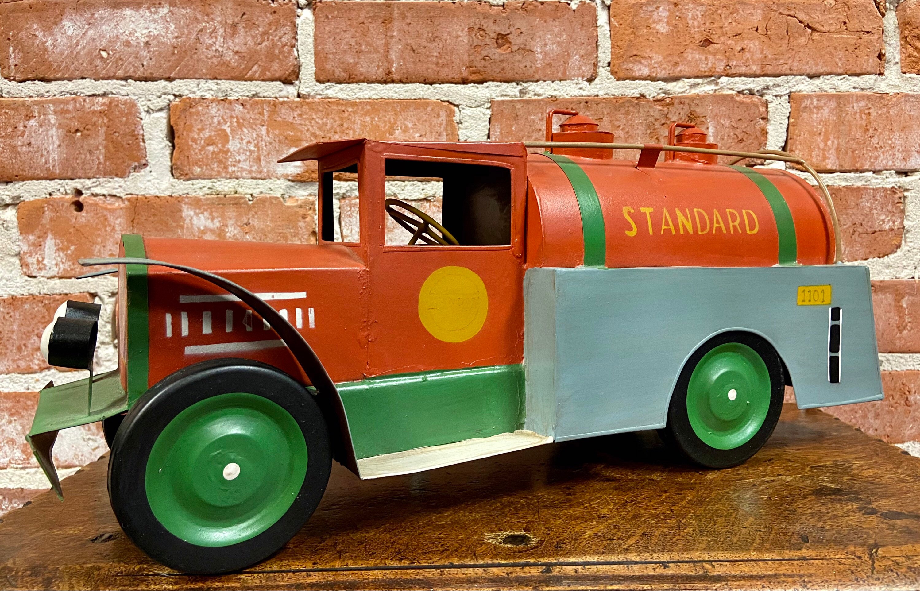 Vintage Tin Toy Tanker Truck Vintage Standard Oil Toy Truck | Etsy