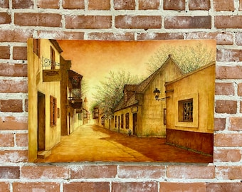 Original Oil Painting: St. Augustine Florida Street Scene, 30x20 Fine Art