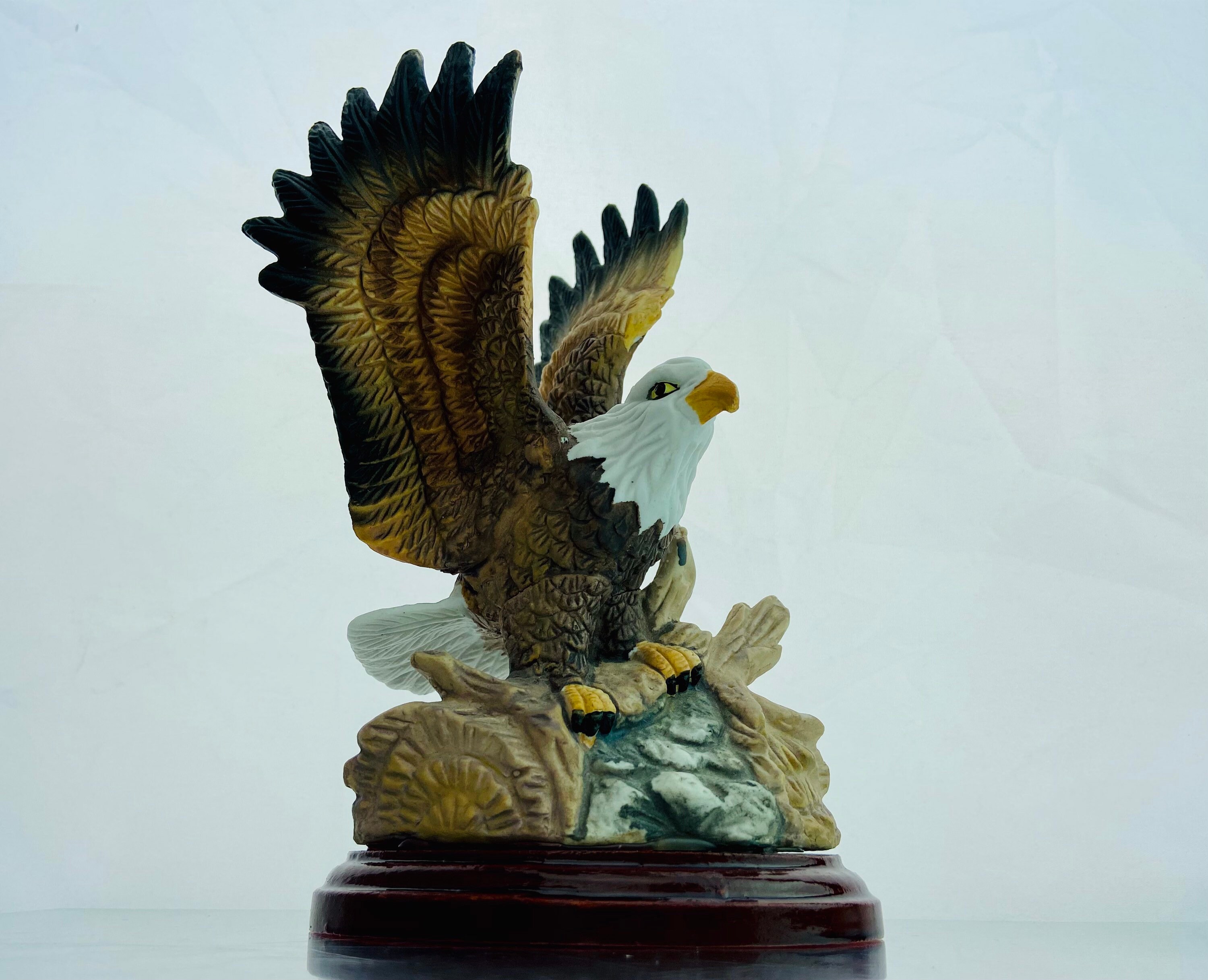 Vintage Porcelain Eagle Hand Painted American Bald Eagle Etsy