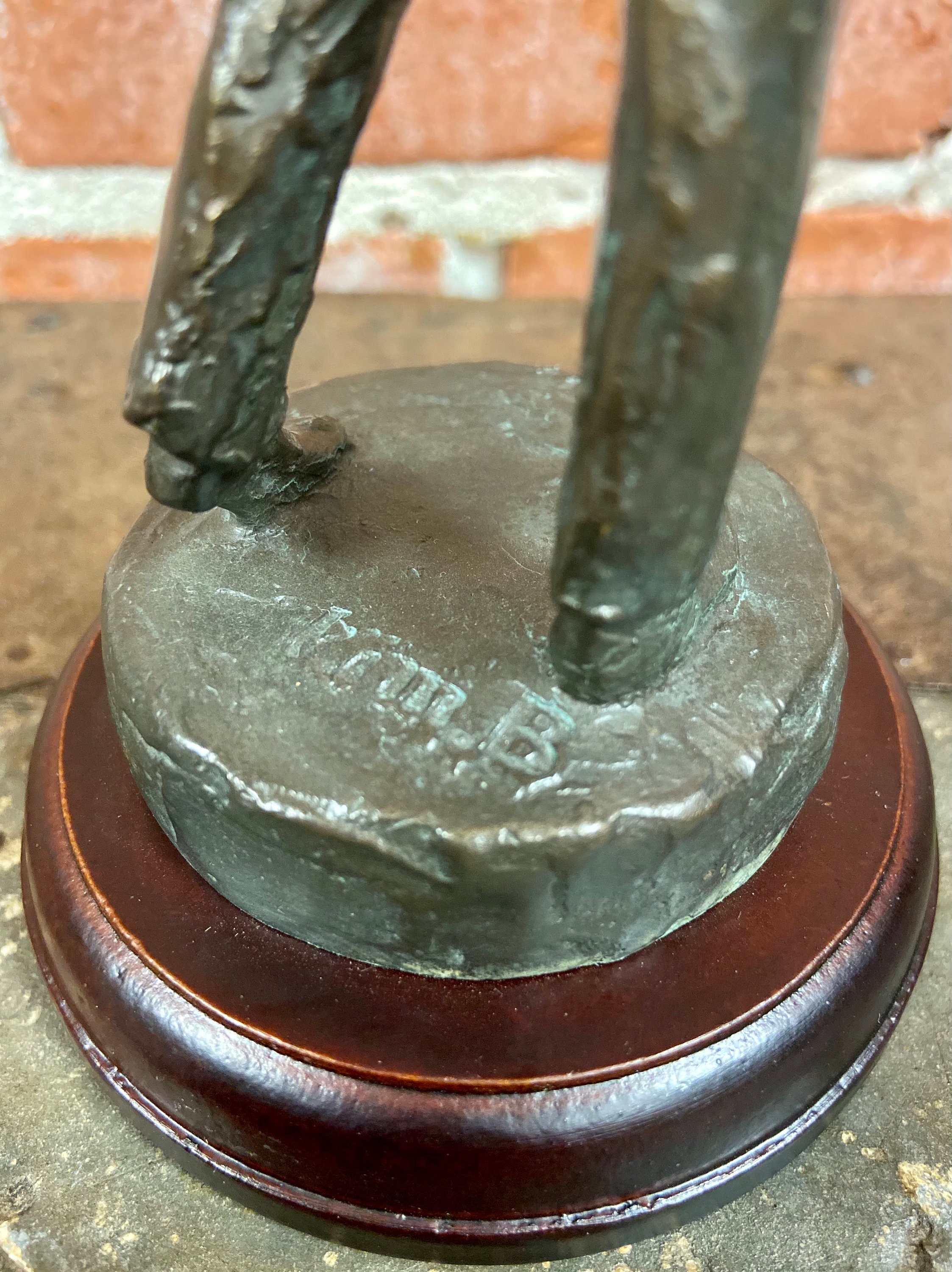 Vintage Bronze Statue Sculpture by Artist Bernard Kim Bronze Etsy