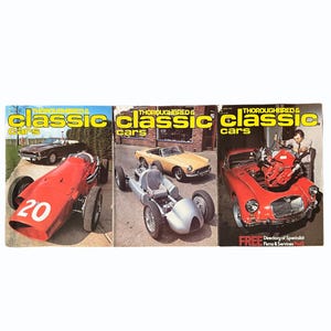 Lot of 3 Vintage 1979 Thoroughbred & Classic Cars Magazines, 1970s Automobile Racing Magazines, British Car Magazines, Automotive History.