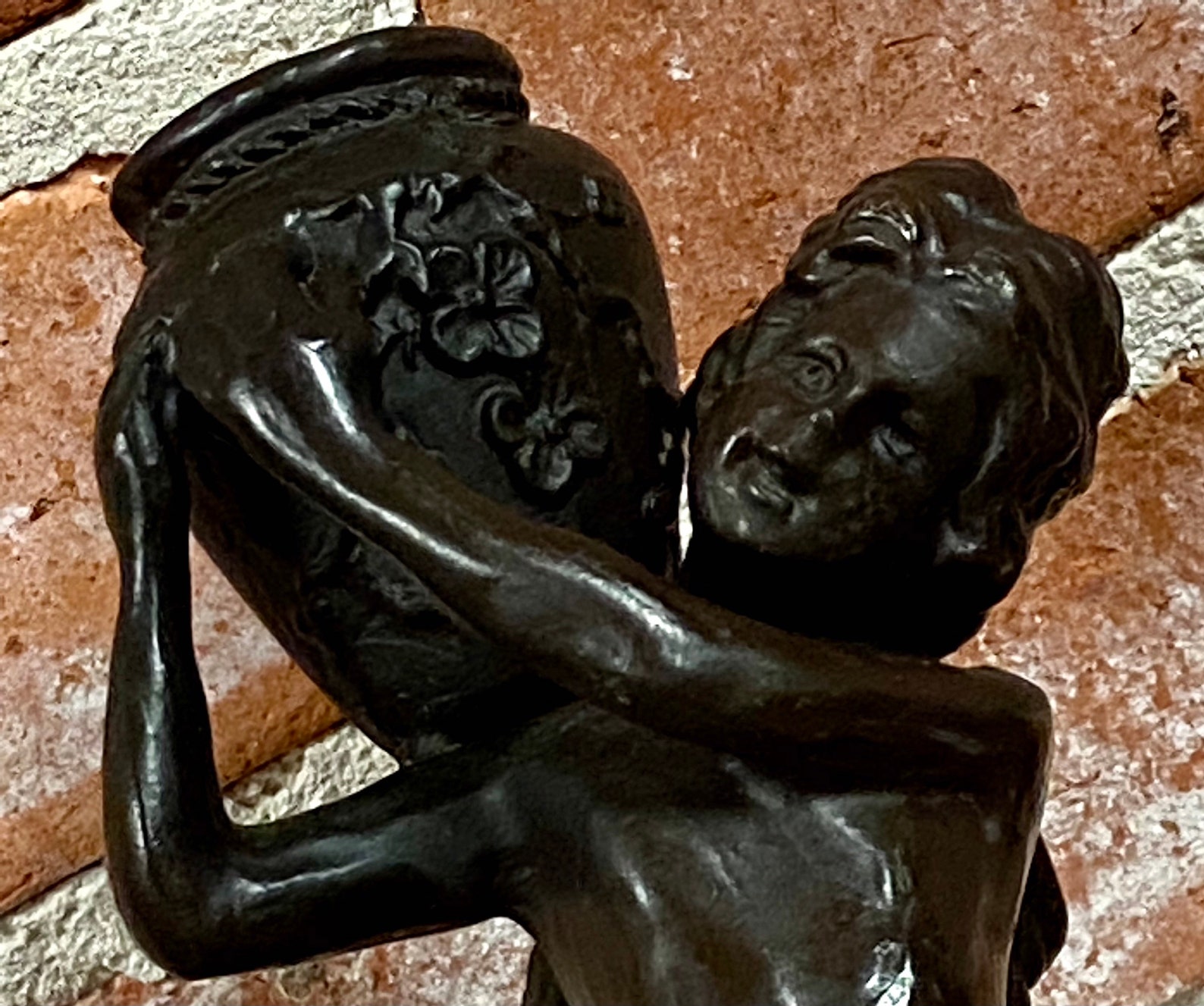 Vintage Bronze Angel Cherub Candle Holder Bronze Sculpture Etsy