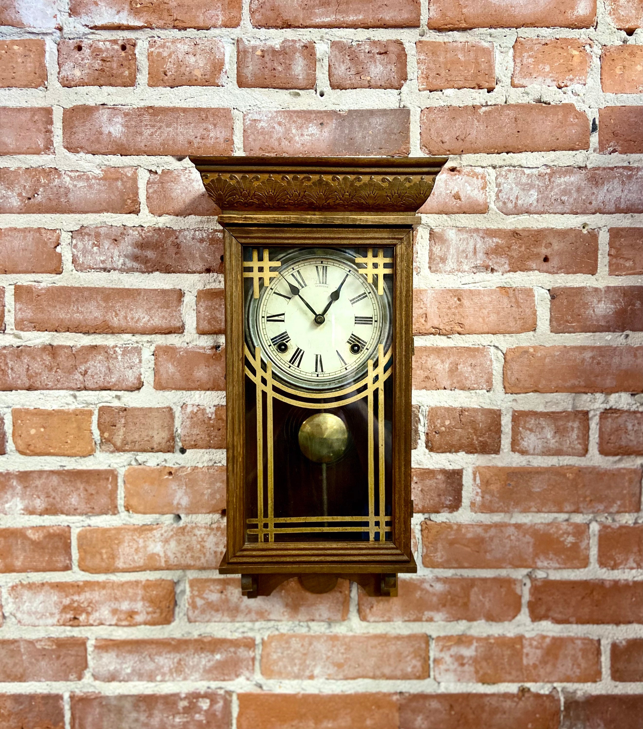 Antique Sessions Regulator Clock the Sessions Clock Company 8 Etsy
