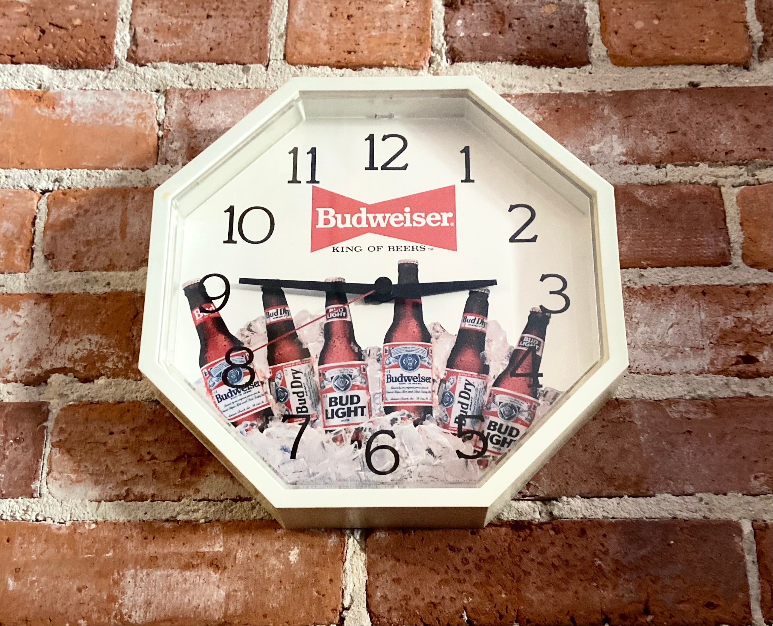 Vintage Budweiser Beer Sign Clock 1992 Made in USA Official Etsy