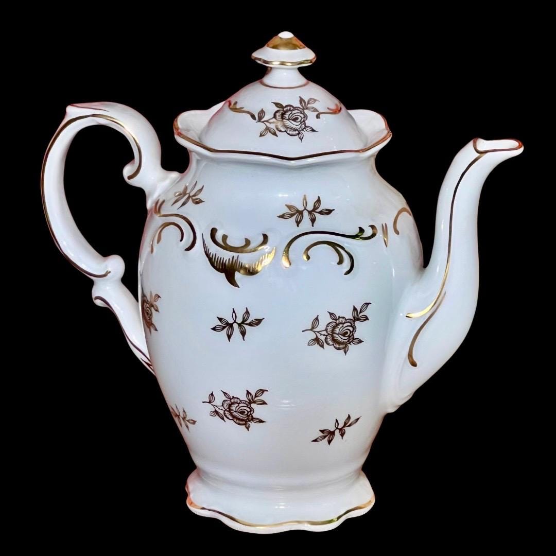 Vintage Schumann Bavaria Teapot: Gold Trim Bavarian China - Etsy