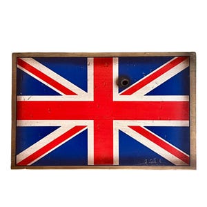 Vintage Union Jack Flag, Wooden British Flag, Union Jack Sign, Vintage Flag Decor, Union Jack Wood Framed British Flag, Union Jack Wall Art.