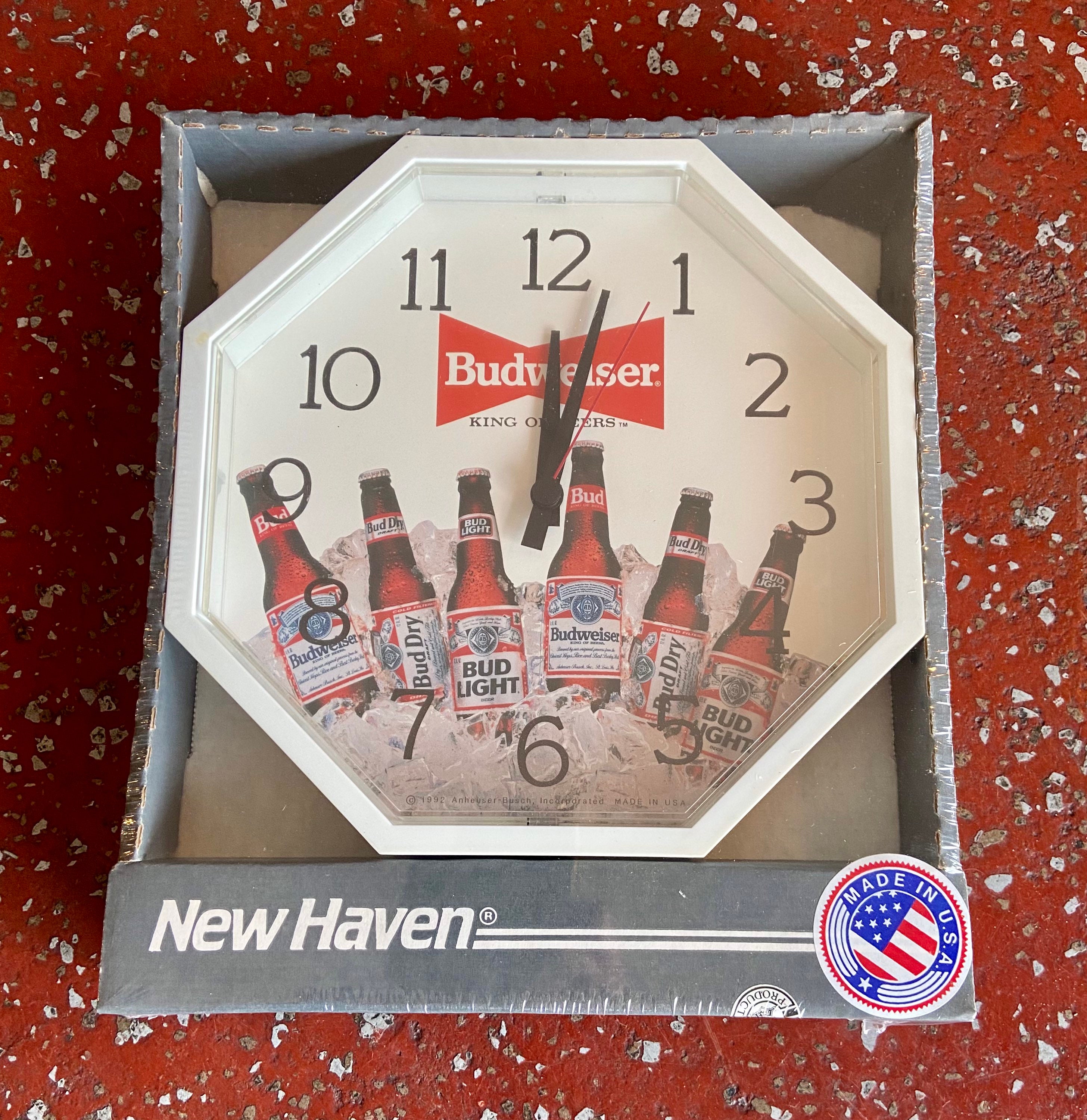 Vintage Budweiser Beer Sign Clock 1992 Made in USA Official Etsy