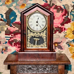 Antique Jerome & Co. Mantel Clock, Early American Time Piece, Dated 1879