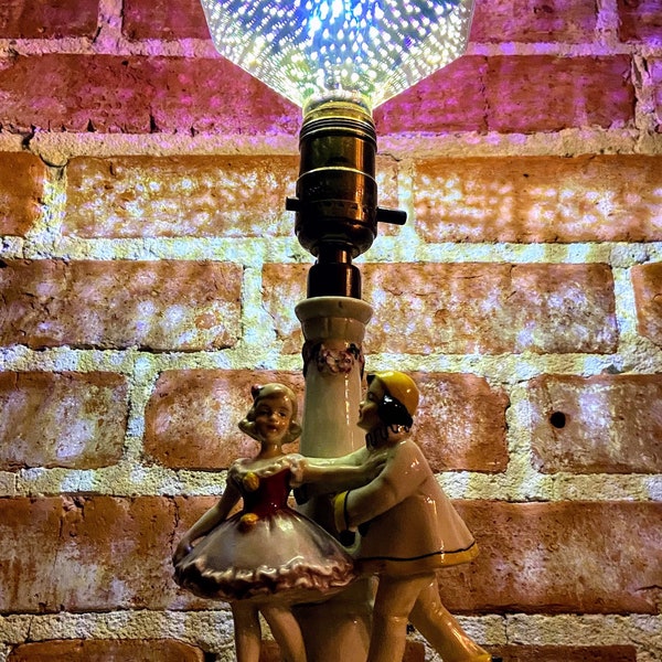 German Porcelain Figurine Lamp Etsy