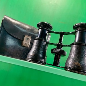 Vintage French Opera Glasses with Leather Case