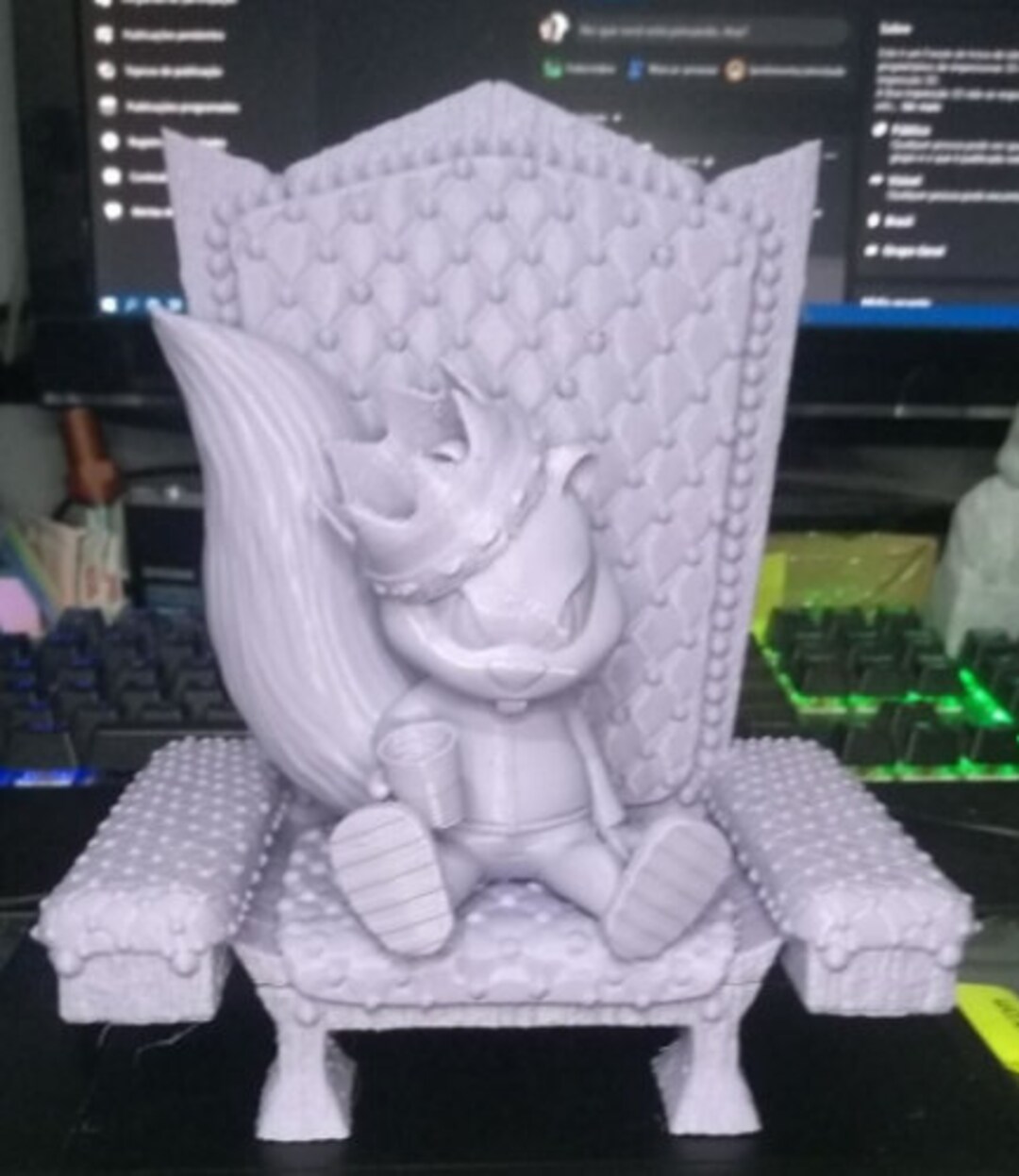 Conker's Bad Fur Day Conker the King Squirrel Throne Unpainted Etsy