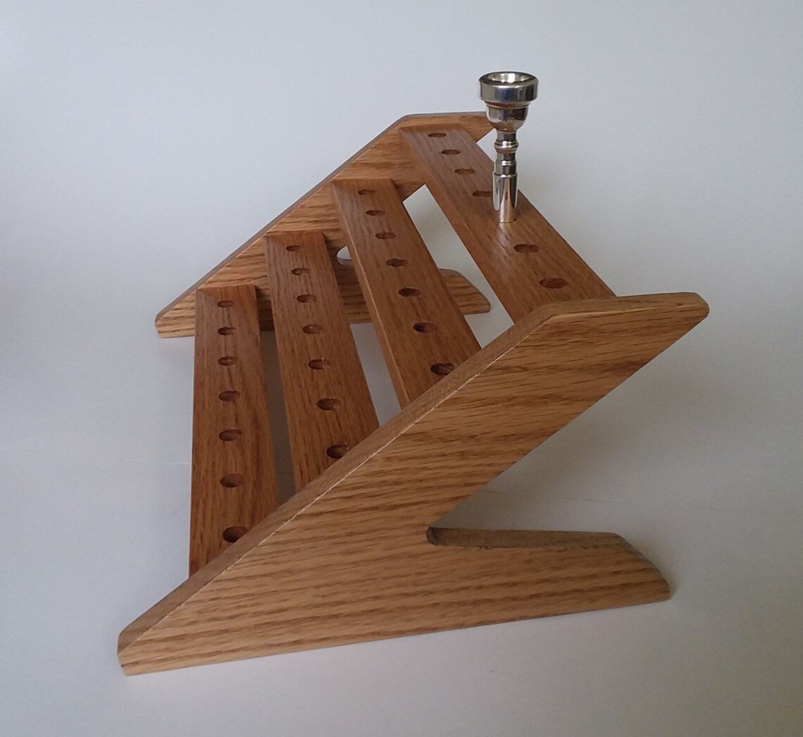 Wooden Holder Stand for 28 Trumpet Trombone Mouthpieces. Solid Etsy