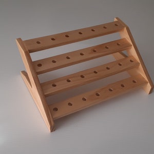Wooden Holder Stand for 28 Trumpet mouthpieces. Solid Pine. image 3