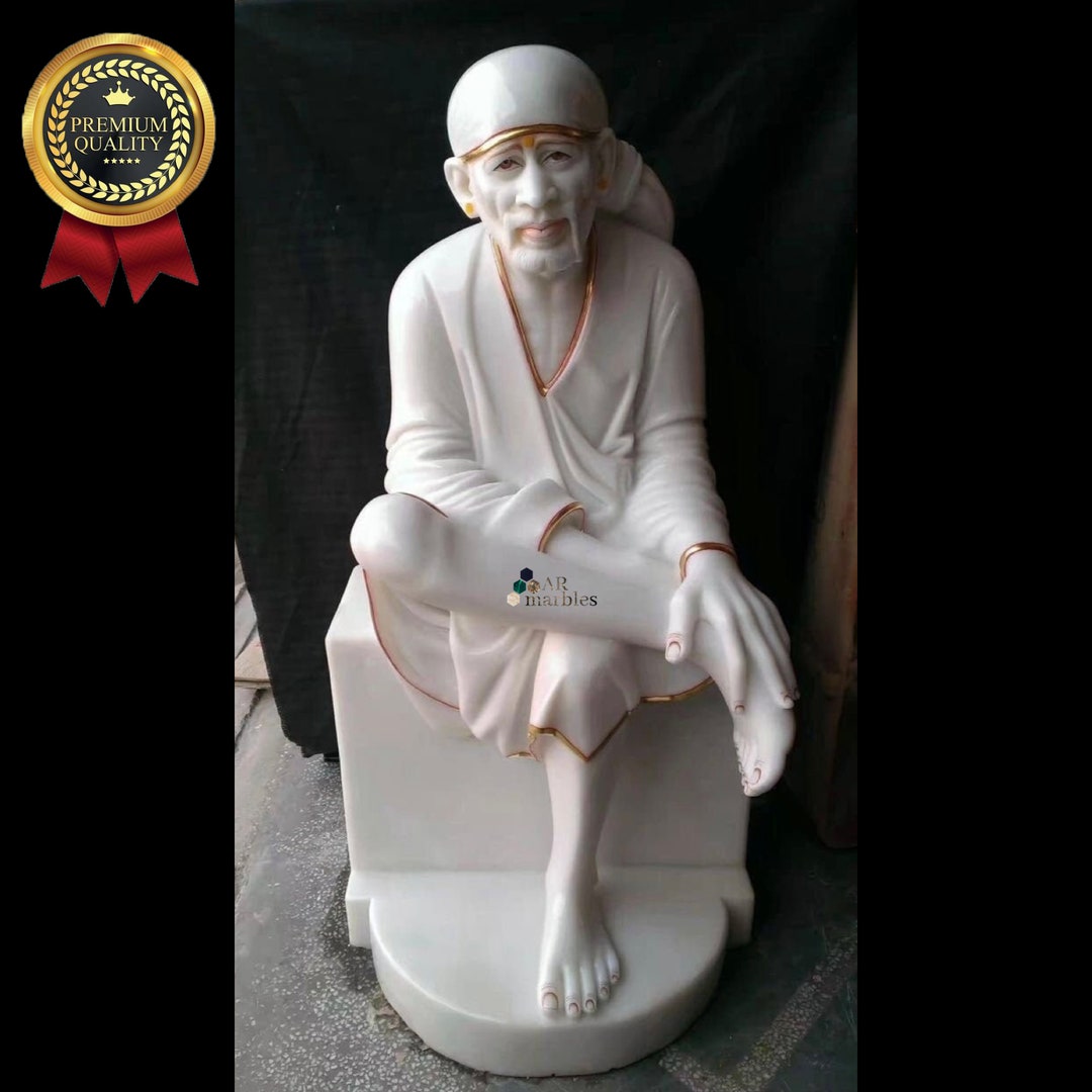 Marble Shree Sai Baba Statue Marble God Idol Home Worship Etsy
