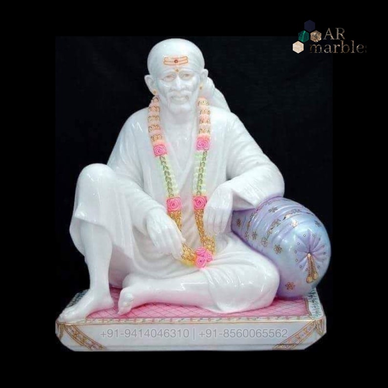 Marble Shree Sai Baba Statue Marble God Idol Home Worship Etsy