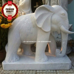 Enterance elephant statue , marble stone animal figure, Marble elephant
