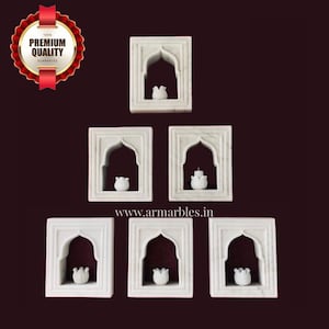 Marble niche , ancient vintage jharokha , outdoor decor , candle light holder , wall frames , wall decor , antique shrine , tea light holder