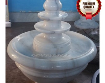 White Water Fountain, Marble Fountain, Cup Style fountain, Outdoor garden fountain, Relaxing waterfall interior decoration, Home decor ARMWF