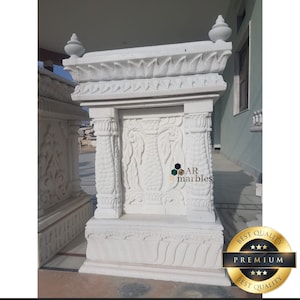 Marble Tulsi Planter Stand / Planter