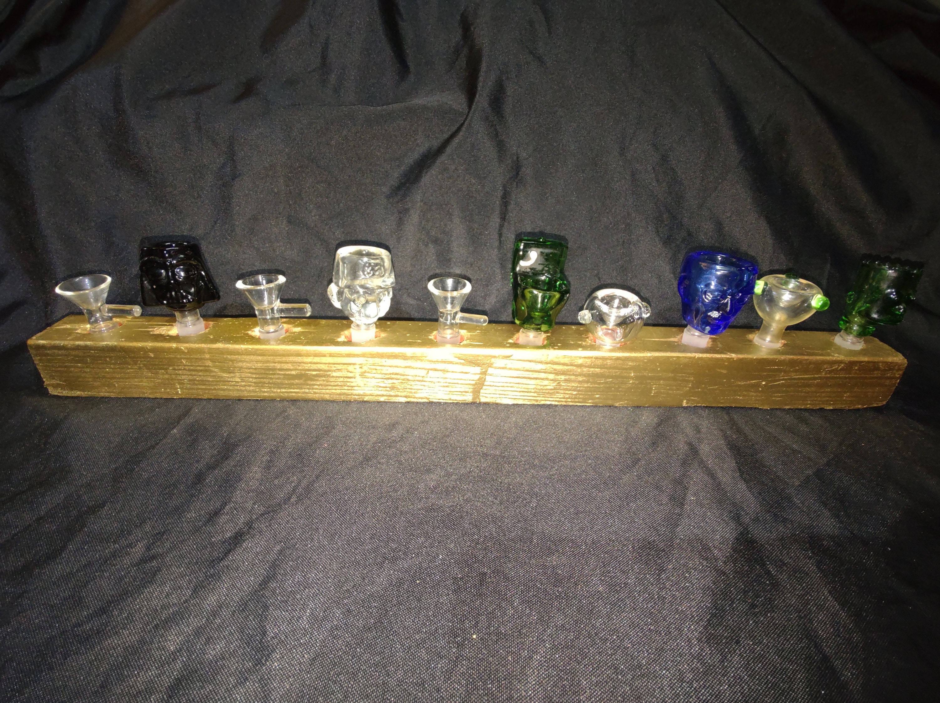 Custom 14mm Glass Bowl Piece Holder X10 gold/red Etsy