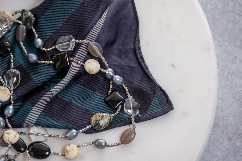 Bohemian Necklace Agate Statement Necklace Volcanic Rock Quartz Necklace Coin Pearl Necklace Multicolor Boho Necklace Gift for Her