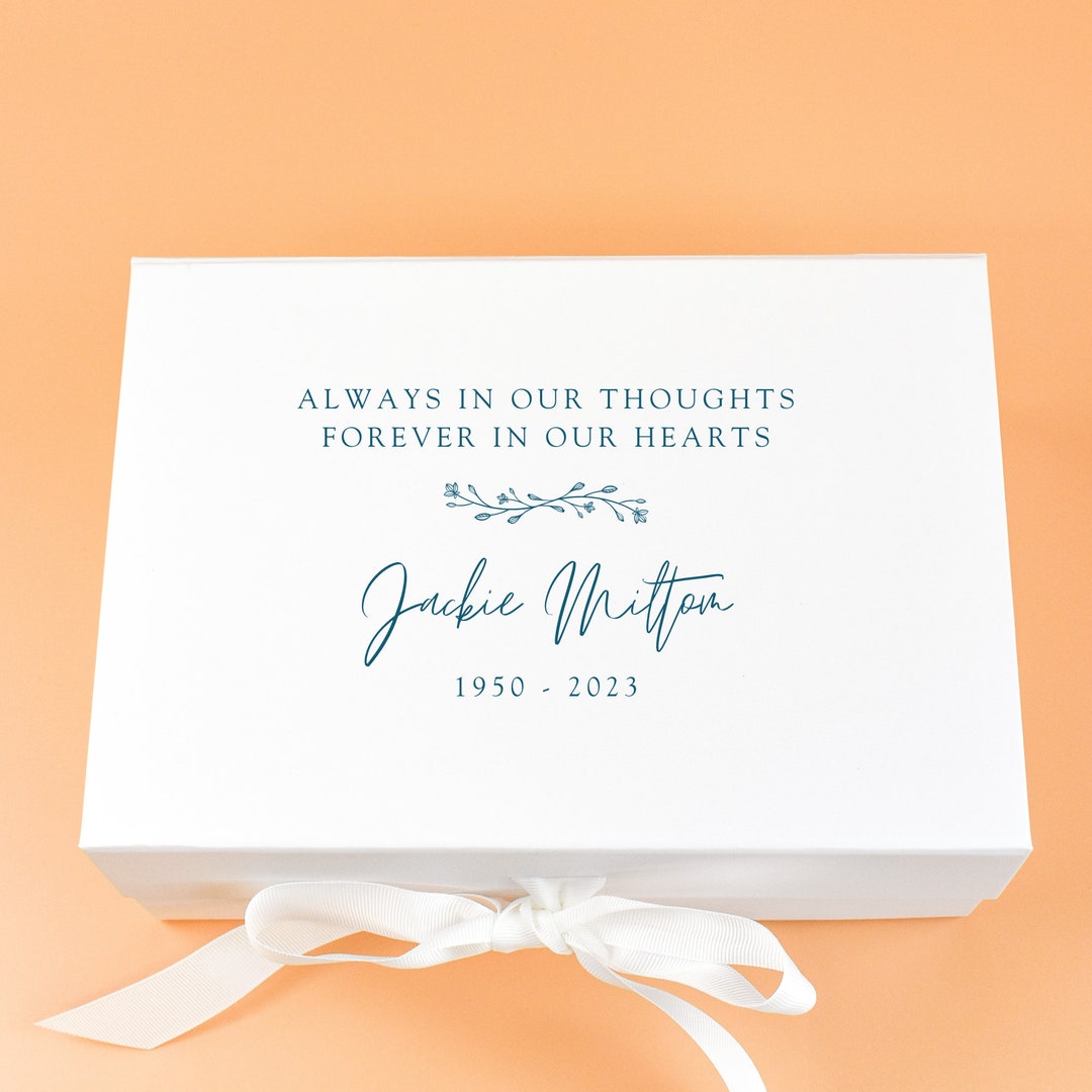 Custom in Loving Memory Box, Personalized Remembrance Box, Forever in
