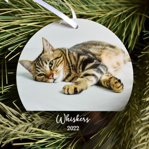 Custom Cat Ornament, Personalized Cat Christmas Ornament, Cat Memorial Ornament, Cat Lover Gift, Cat Loss Gift